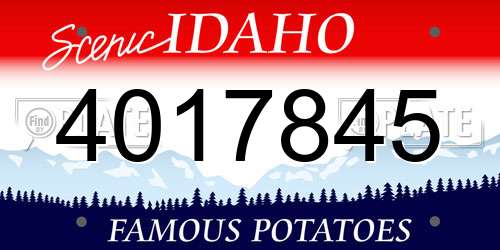 4017845 Idaho License Plate