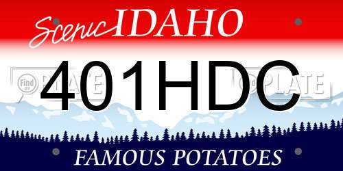 401HDC Idaho License Plate