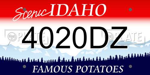 4020DZ Idaho License Plate