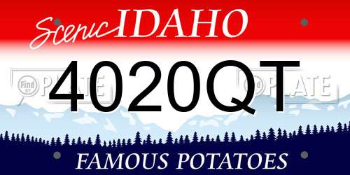 4020QT Idaho License Plate
