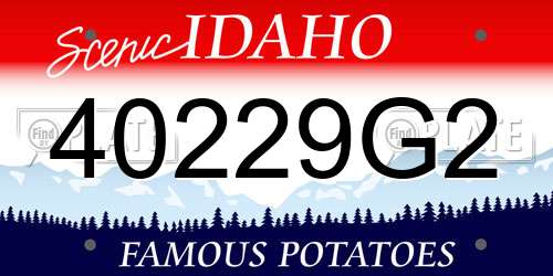 40229G2 Idaho License Plate