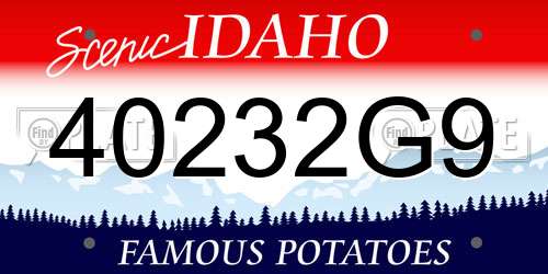 40232G9 Idaho License Plate