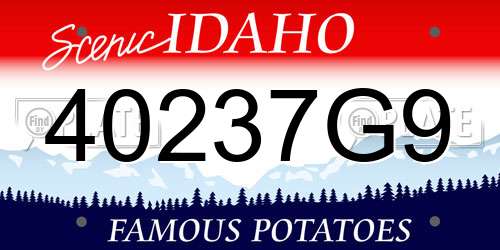 40237G9 Idaho License Plate