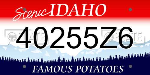 40255Z6 Idaho License Plate