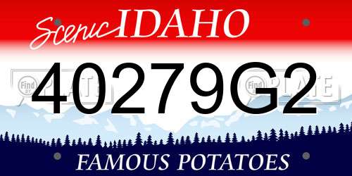 40279G2 Idaho License Plate