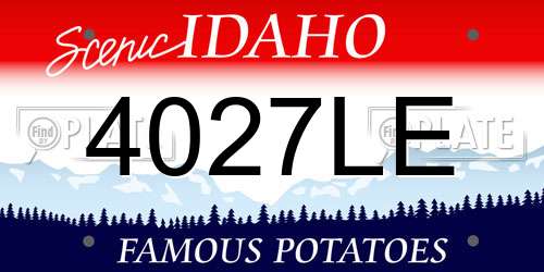 4027LE Idaho License Plate