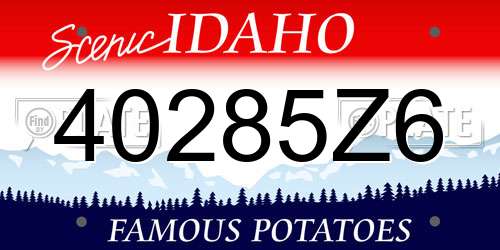 40285Z6 Idaho License Plate
