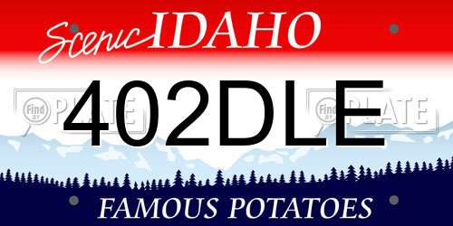 402DLE Idaho License Plate