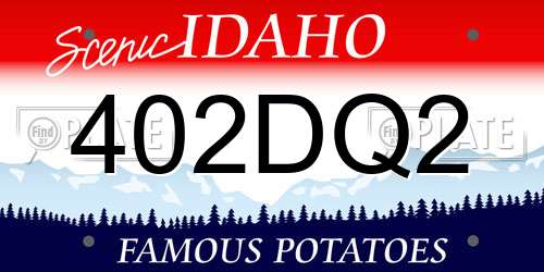 402DQ2 Idaho License Plate