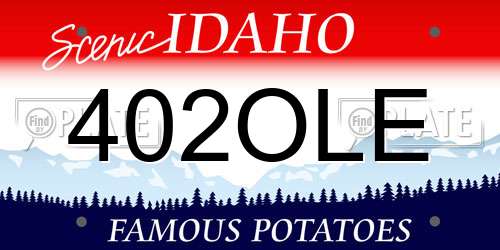 402OLE Idaho License Plate