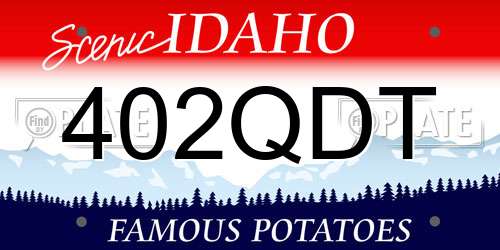 402QDT Idaho License Plate