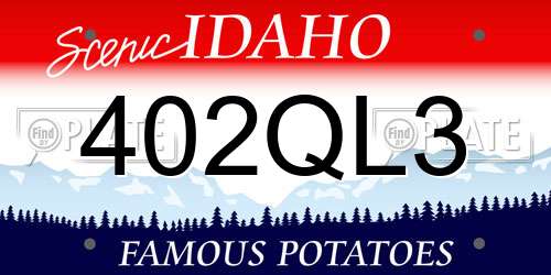 402QL3 Idaho License Plate