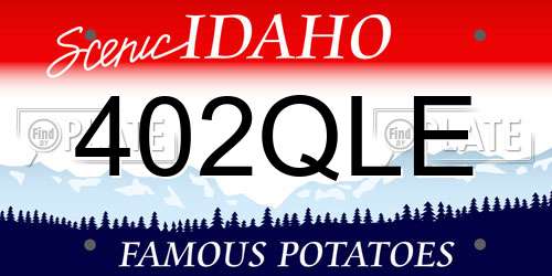 402QLE Idaho License Plate