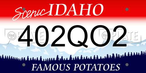 402QO2 Idaho License Plate