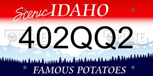 402QQ2 Idaho License Plate
