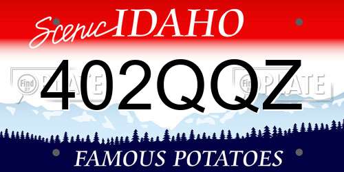 402QQZ Idaho License Plate