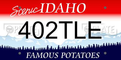 402TLE Idaho License Plate