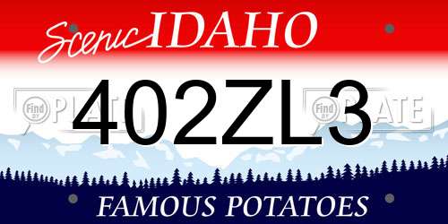 402ZL3 Idaho License Plate