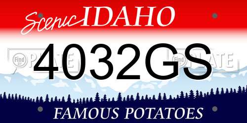 4032GS Idaho License Plate