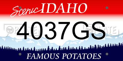 4037GS Idaho License Plate