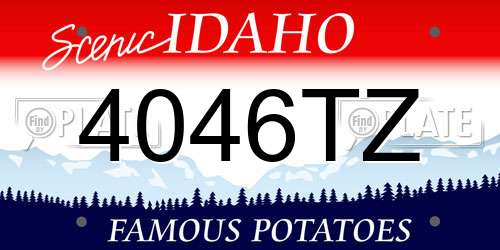 4046TZ Idaho License Plate