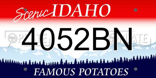 4052BN Idaho License Plate