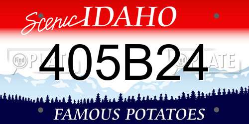 405B24 Idaho License Plate
