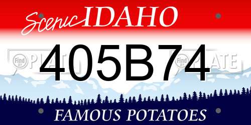 405B74 Idaho License Plate