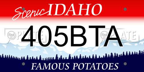 405BTA Idaho License Plate