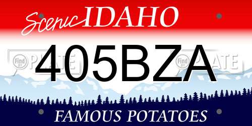 405BZA Idaho License Plate