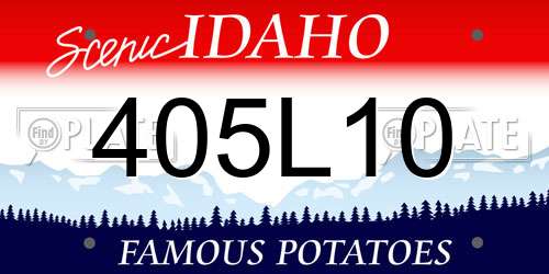 405L10 Idaho License Plate