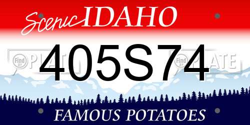 405S74 Idaho License Plate