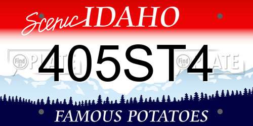 405ST4 Idaho License Plate