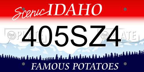 405SZ4 Idaho License Plate