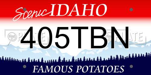 405TBN Idaho License Plate