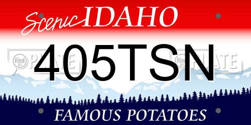 405TSN Idaho License Plate