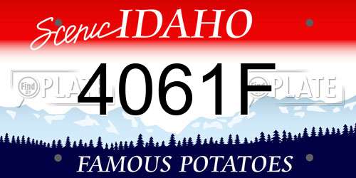 4061F Idaho License Plate