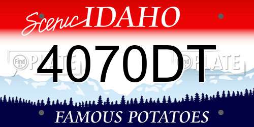 4070DT Idaho License Plate