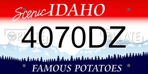 4070DZ Idaho License Plate