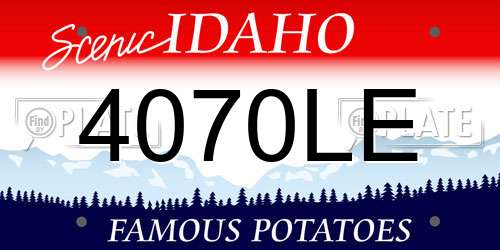 4070LE Idaho License Plate