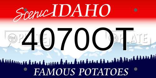 4070OT Idaho License Plate
