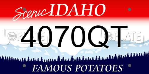 4070QT Idaho License Plate
