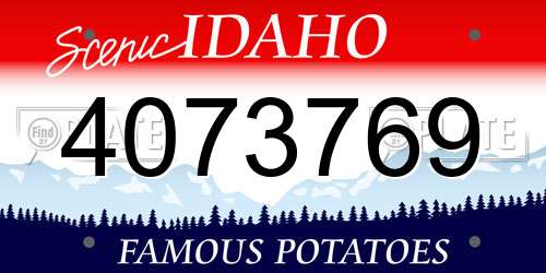 4073769 Idaho License Plate