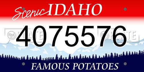 4075576 Idaho License Plate