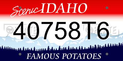 40758T6 Idaho License Plate