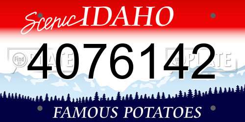 4076142 Idaho License Plate