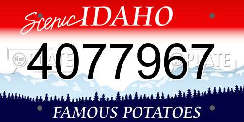 4077967 Idaho License Plate