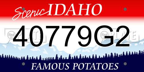 40779G2 Idaho License Plate