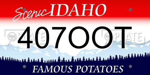 407OOT Idaho License Plate