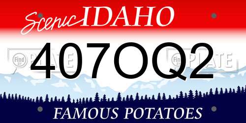 407OQ2 Idaho License Plate